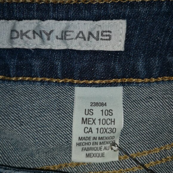 DKNY Ladies Slight Flare Leg Blue Jeans - Picture 3 of 11
